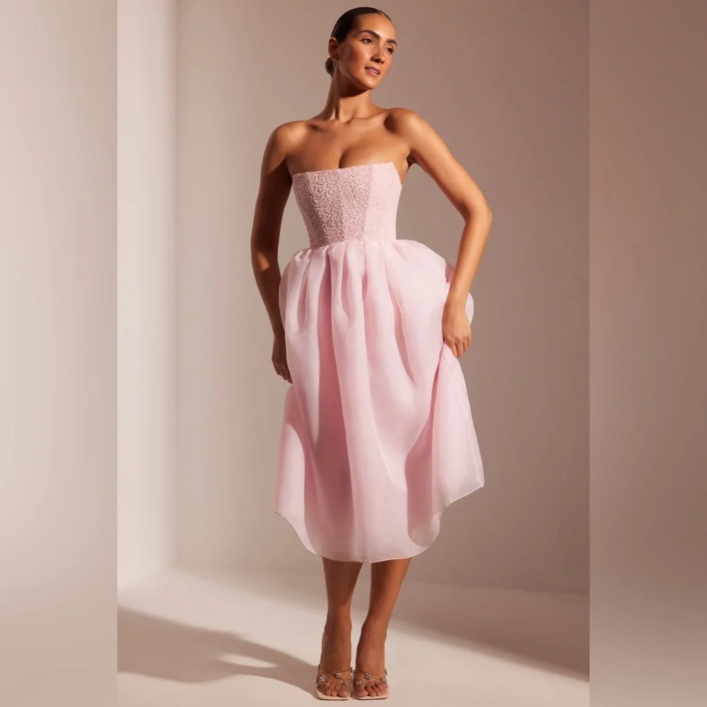 Oh Polly Strapless Pink Dress - Picture 6 of 10